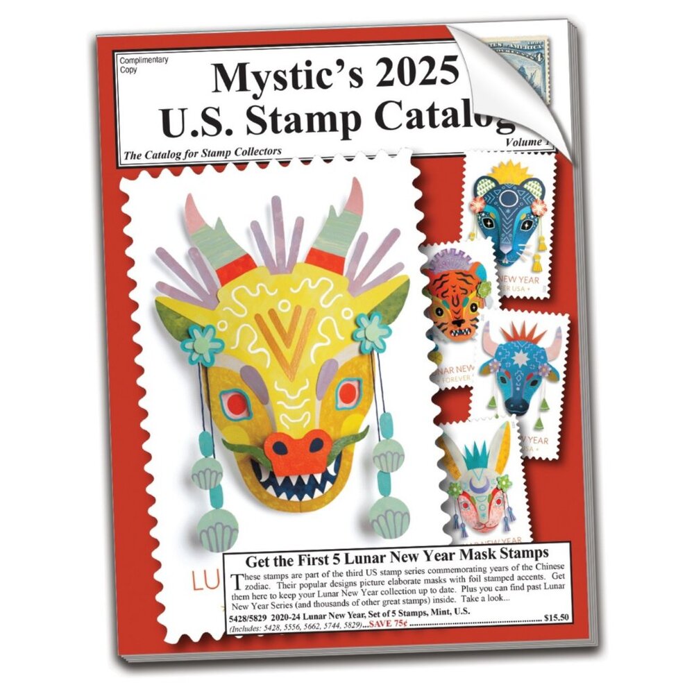 Mystic's U.S. Stamp Catalog Stamp Collectors Philately Philatelist Book United S